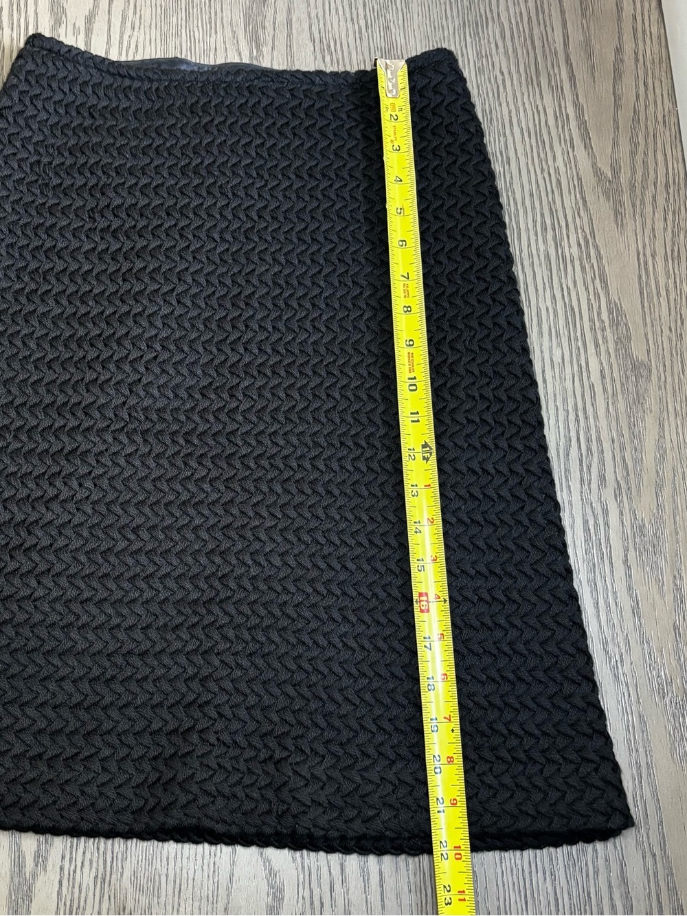 Piazza Sempione Made In Italy 100% Wool Basketweave Textured A-Line Skirt IT 40 - Picture 10 of 10